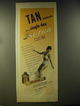 1946 Artra Cosmetics Sutra Sun Tan Lotion Ad - Tan gloriously in a singl... - £14.50 GBP