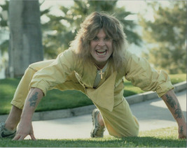 Ozzy Osbourne classic 1970&#39;s pose in yellow outfit on all fours 8x10 photo - £9.61 GBP
