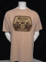 Corona Extra Cerveza Mas Fina Beer Officially Licensed Faux Leather Logo T Shirt - £23.22 GBP