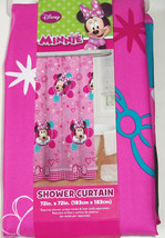 Disney Minnie Mouse Fabric Shower Curtain Pink New - $49.95
