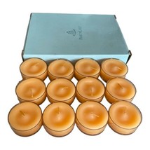Set Of 12 PartyLite Tealight Candle Orange Whispering Leaves Retired *Rare - £9.59 GBP