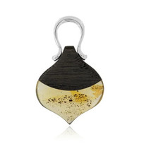 Jewelry of Venus fire Pendant of Protection Baltic amber silver pendant with bog - £447.74 GBP