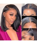 Hoacon 14inch Bob Wig Human Hair 13x4 Bob Lace Front Wigs for Black Wome... - $48.51