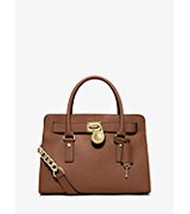 Michael Kors Hamilton Saffiano MD Satchel, Shoulder Bag $298 Luggage #069  NWT - £160.27 GBP