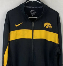 Nike Dri-Fit Jacket Iowa Hawkeyes Track Athletic Swoosh Zip Mens Large NCAA - £39.33 GBP