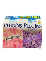 New Old Plug Ins Glade 3 refills Candle Scents Strawberries &amp; Cream Lilac Spring - $28.04