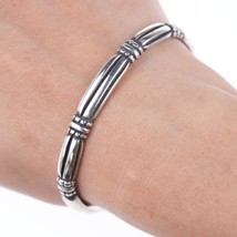 6 5/8&quot; Retired James Avery Sterling Thatch Cuff bracelet - $143.55