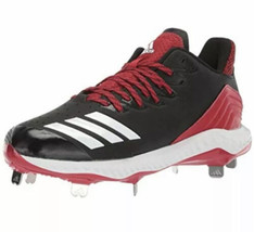 Adidas Men&#39;s Icon Bounce Low Top Lace Up Baseball Cleats Black Red Size 13 - £17.37 GBP