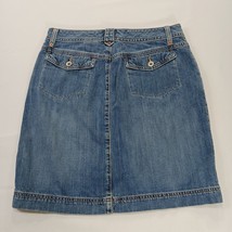 Eddie Bauer Women's Blue Cotton Denim Skirt Pockets Size 8R Waist 30" image 12