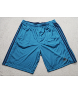 adidas Climalite Shorts Mens XL Multi Three Stripes Pleated Pockets Comf... - $18.49