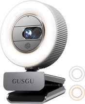 GUSGU G910 2K Quad HD Webcam for PC with Microphone &amp; Light &amp; Privacy Co... - $656.60 MXN