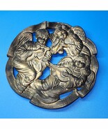 Vintage Godinger Brass Angel Trivet - Functional &amp; Wall Hanging Cherub C... - $20.33 CAD