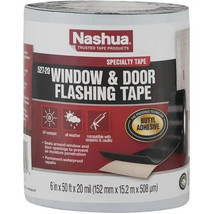 Nashua Specialty Tape 6 in X 50 ft X 20 mil Window &amp; Door Flashing Tape 527-20 - £18.27 GBP