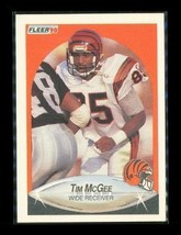 Vintage 1990 FLEER Football Trading Card #219 TIM MCGEE Cincinnati Bengals - £2.33 GBP