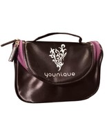YOUNIQUE Makeup Bag Black Purple Zipper Cosmetic Makeup Bag Brush Slots ... - £9.56 GBP