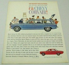 1961 Print Ad Chevy Corvair 700 Lakewood Station Wagon & 4-Door Sedan Chevrolet - $11.20