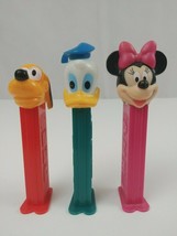 Vintage Lot Of 3 Disney Pez Dispensers Minnie Mouse, Donald Duck, &amp; Pluto - $9.69