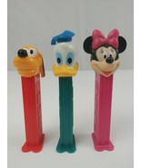 Vintage Lot Of 3 Disney Pez Dispensers Minnie Mouse, Donald Duck, &amp; Pluto - £7.72 GBP