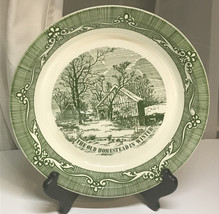 Vtg Currier &amp; Ives The Old Homestead in Winter Pie Plate 10&quot; Decorativ Collector - £7.46 GBP