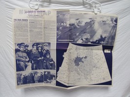 WW2 era NEWSMAP Overseas Edition Armed Forces Dec 13 1943 Map Churchill ... - £4.69 GBP