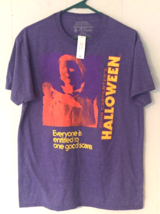 Michael Myers Halloween movie t-shirt size M men short sleeve purple New Tags - £7.87 GBP