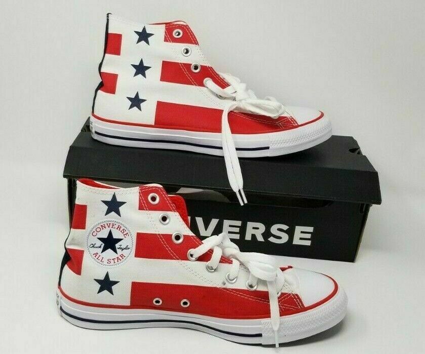 Converse All Star Chuck Taylor High Top Canvas Stars & Stripes Men 8 USA NEW Box Item image 4