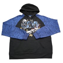 Star Wars Hoodie Mens M Black Blue Pullover Sweater Shirt Jacket - $25.62