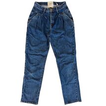 One Teaspoon Pleated High Rise Tapered Jeans Blue Denim Women&#39;s Size 26 - $39.99
