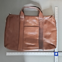 Jack Spade Men's Adjustable Strap Leather Briefcase Laptop Bag Brown Pre... image 9