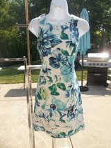 Nwot Eliza J Blue Floral Print Dress 2 - £23.94 GBP