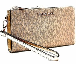 Michael Kors Jet Set Travel Large Double Zip Wristlet Rose Gold 35H1RTVW... - £51.36 GBP