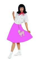 Flirtin&#39; With The 50&#39;S Poodle Skirt Pink Adult Halloween Costume Size Standard - £19.53 GBP