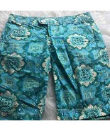Teal aqua print shorts - $416.42 MXN