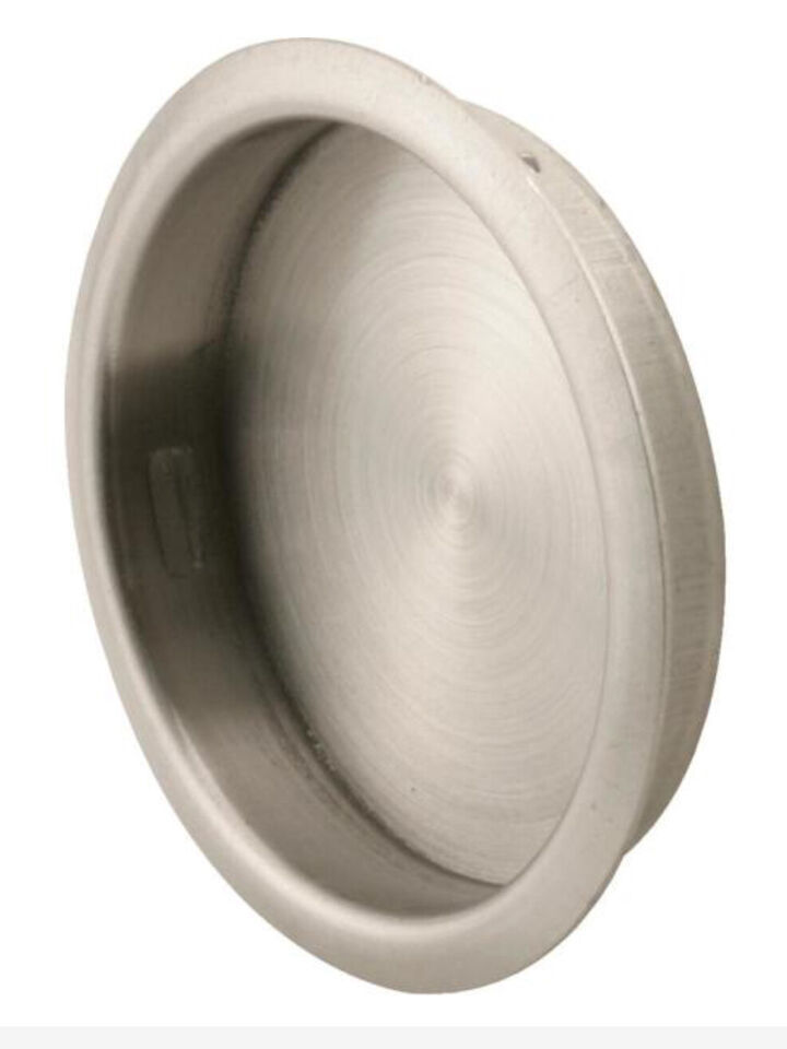 1-3/4 inch Satin Nickel Plated, Solid Brass Closet Door Finger Pull, 2 Pack - $19.99