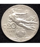 1922 R Italy  20 Centesimi Lady Liberty Coin Rome Mint - £8.62 GBP