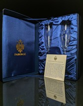 Faberge Atelier Crystal Champagne Glasses NIB - £315.74 GBP