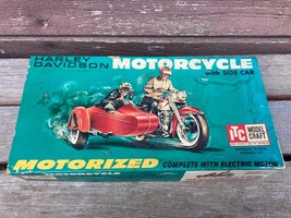 RARE VTG 1960 ITC HARLEY DAVIDSON MOTORCYCLE PLASTIC MODEL KIT 3688-198 - £74.00 GBP