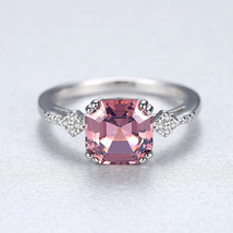 Vintage Silver Ring Women&#39;s Pink Morganite Boutique Gem Ring US8 - £31.53 GBP