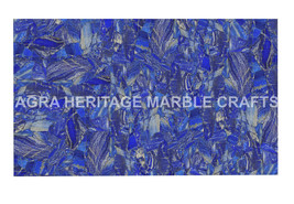 4&#39;x2&#39; Marble Dining Top Table Lapis Lazuli Design Living Decor H4970 - £977.95 GBP