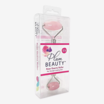 Clio Plum Beauty Rose Quartz Facial Roller Fine Lines &amp; Wrinkles Reducer - £7.98 GBP