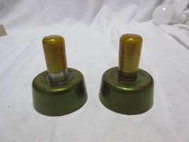 1 Pair Vintage Coppery Color Round Roller Sports Urethane Toe Stops Skates 5/8 - £32.06 GBP