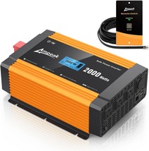 Ampeak 2000W Power Inverter With Remote 3 Ac Outlets, 6 Point 2A Usb Ports, Dc - £182.89 GBP