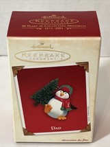 2003 New Hallmark Ornament ~ Dad Penguin Carrying Christmas Tree Cute!! - £8.62 GBP
