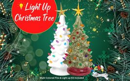Light Up Holiday Christmas Tree - Ceramic Bisque - Unpainted or Painted ... - $65.00