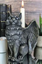 Ebros Gothic Angel Winged Cat Gargoyle Candle Holder Statue - $25.99