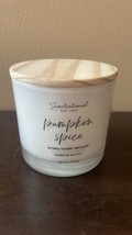 Scentsational Pumpkin Spice Candle  Glass Jar 26oz 3 Wick Coconut Wax Blend - £27.51 GBP