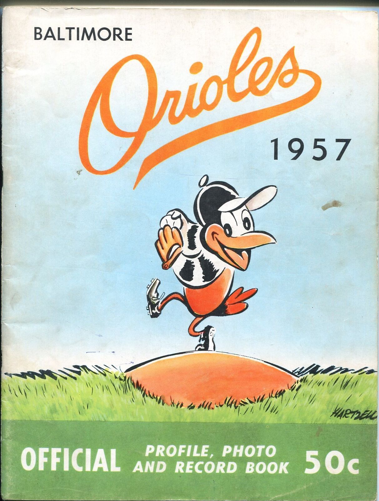 Baltimore Orioles Team Yearbook-1957-MLB-photos-stats-Brooks Robinson-VG+ - $181.88