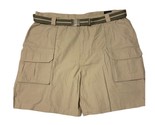 Ivy Crew Classics Cargo Shorts Mens Size 40 Tan Khaki Cotton Belted - £9.01 GBP