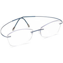 Silhouette Eyeglasses 5515 70 4640 Titan Blue Rimless Frame Austria 51[]17 140 - £143.84 GBP