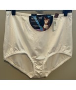 VASSARETTE Size 10 3XL White Undershapers Light Control Brief Panties #4... - $435.71 MXN